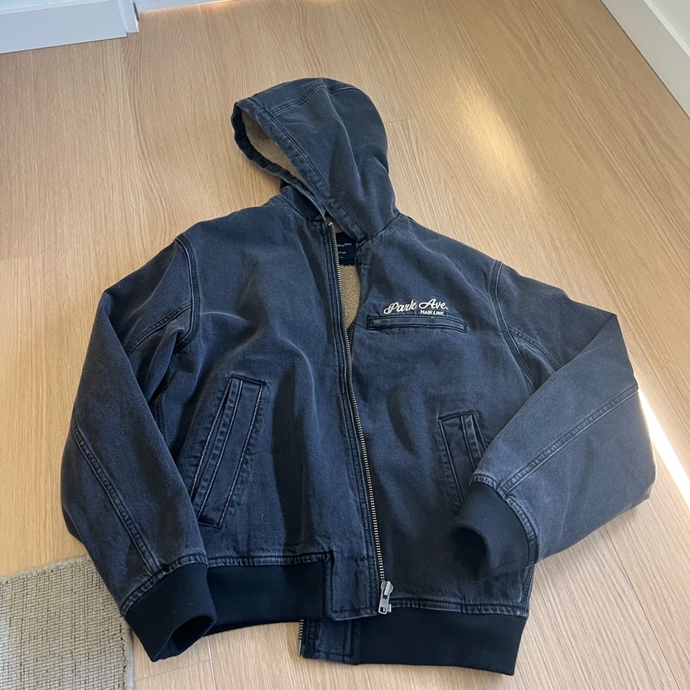 Abercrombie fleece denim bomber